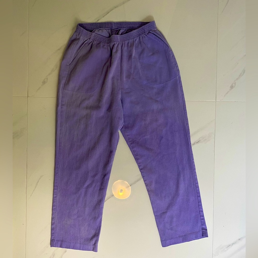 Purple Straight Leg Pants